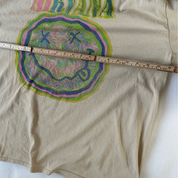 Nirvana Graphic Band Tee Tan Tie Dye Logo XL Cotton - Picture 6 of 7